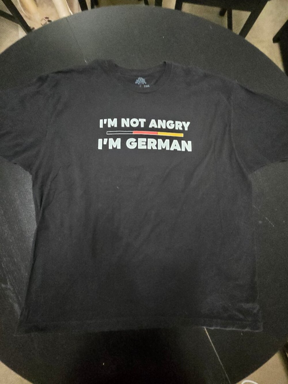 Ann Arbor T-Shirt Co I'm Not Angry I'm German Graphic Tee 2XL Black
